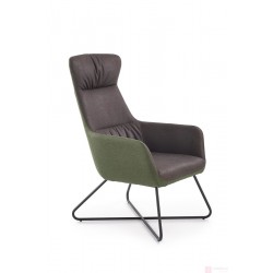 Фото7.Кресло с пуфиком TINTO Серый / Зеленый 65/83/107 Halmar